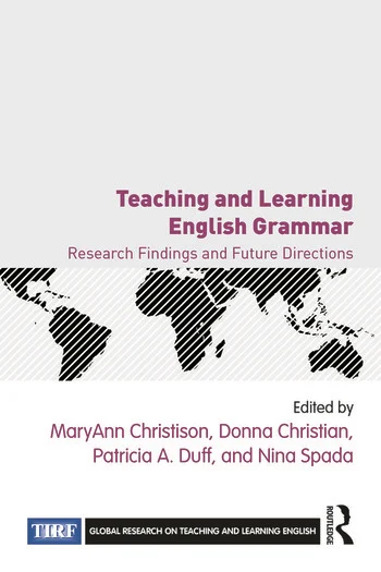 "Teaching and Learning English Grammar Research Findings and Future Directions" book cover.