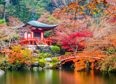 Japanese temple on a lake