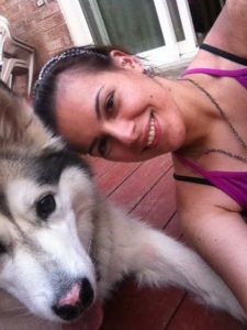 Alexandra Jocic and her dog.