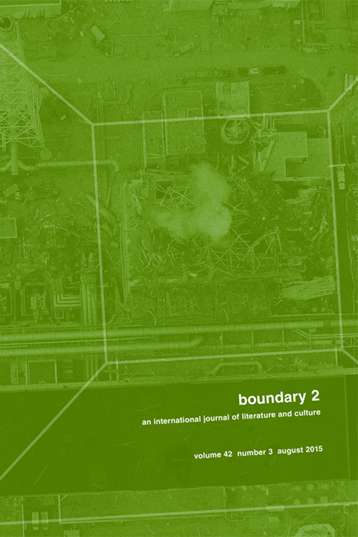 "boundary 2: an international journal of literature and culture" journal cover.
