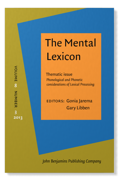 "The Mental Lexicon" journal cover.
